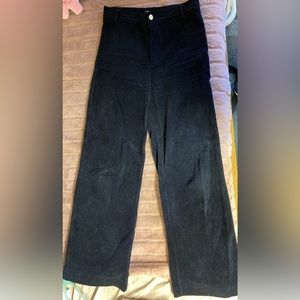 Zara Women’s Curdoroy Long Pants in Navy Blue